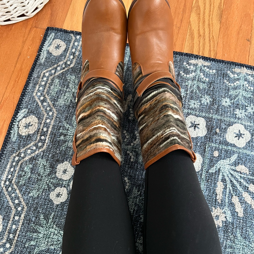 Patterned Cuff Booties